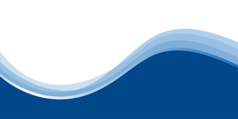 Blue vector curve modern background with white space for text and message. concept design