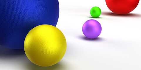 Background with colored spheres for websites and billboards