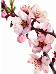 A close up of a flower on a branch.