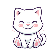 cute cat illustration isolated