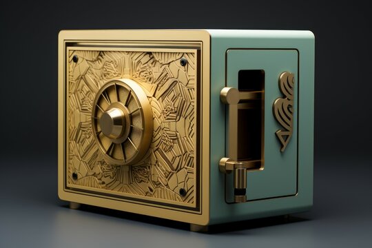 Secure Money security bank. Cyber money. Generate Ai