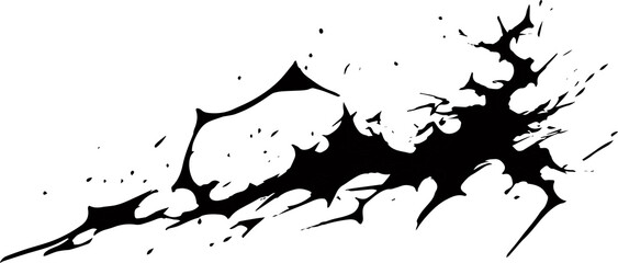 a drawing  line art comic manga effect lightning power thunder, isolate with white background generate AI