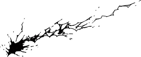 a drawing  line art comic manga effect lightning power thunder, isolate with white background generate AI - obrazy, fototapety, plakaty