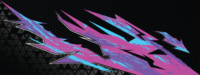 Racing background in abstract design for wrapping cars and motorcycles, rally, motocross and livery. © Тима Рябец