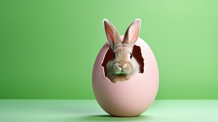 Obraz premium easter bunny sit in a egg