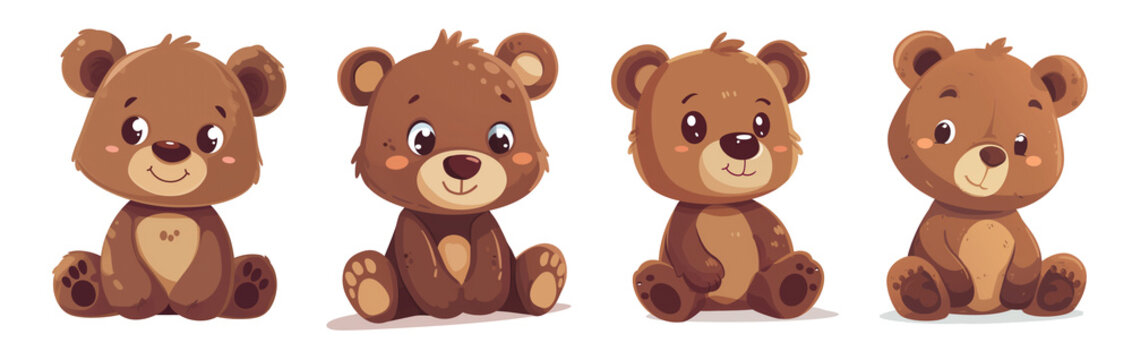 Teddy bear cartoon isolated