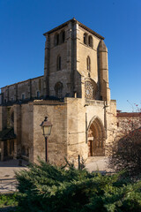 Fototapeta na wymiar San Esteban church in the old town of the city of Burgos in a sunny day. Castilla y Leon, Spain.