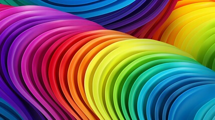 Naklejka premium Multicolored Abstract Background With Curved Lines
