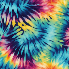 Fototapeta na wymiar Batik texture background. Abstract colourful tie dye textile texture background. Retro, hippie and boho style