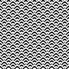 Seamless pattern. Triangles, figures ornament. Simple shapes, curves wallpaper. Ethnic motif. Forms background. Geometric backdrop. Digital paper, textile print, web design, abstract. Vector artwork