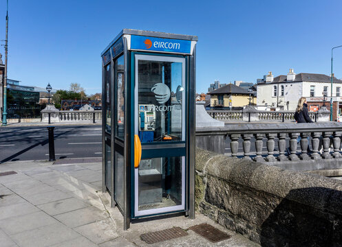 An old Eircom telephone box located in Ballsbridge, Dublin, Ireland. 