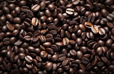 Fototapeta premium Coffee grain background top view