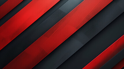 Obraz premium Abstract modern background featuring diagonal red and black lines or stripes with a 3D effect and a metallic sheen.