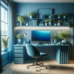 Modern Home Office Interior with Stylish Decor