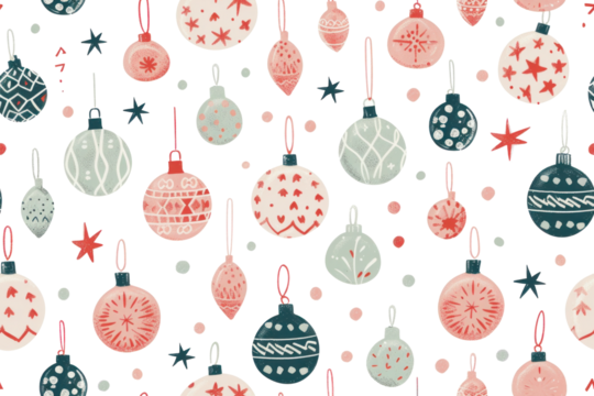 Festive Pastel Christmas Pattern Design