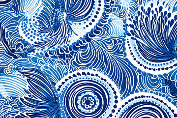 Fototapeta premium Textile fashion African print fabric super wax.
