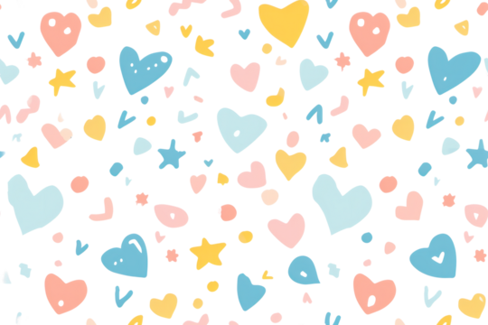Pastel Mother's Day Seamless Pattern