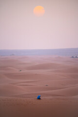dunes in the desert of morocco - 730433321