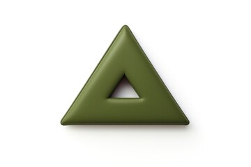 Khaki triangle isolated on white background