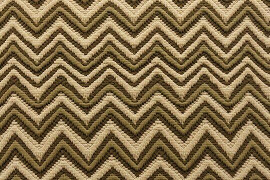 Khaki zig-zag wave pattern carpet texture background