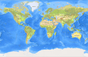 Global composite navigation World Map