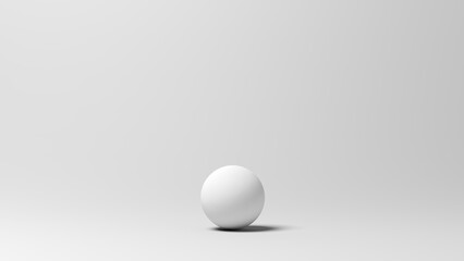 White sphere. 3d illustration.