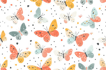 Pastel Butterfly Pattern Morning Theme