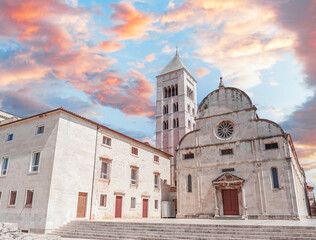 Cityscape of old town of Zadar. Croatia, adriatic region of Dalmatia.