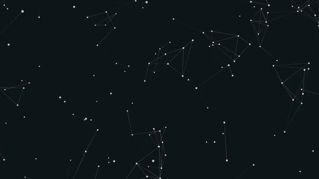 Background for a video IT, made of lines and flashing dots, looped animation