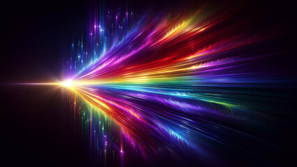 Obraz premium Luminous Rainbow Colors Vibrant Spectrum Display
