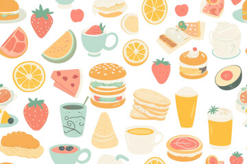 Pastel Morning Food Pattern