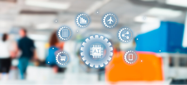 concept. Ai tech, Global virtual graph. use artificial intelligence for your company or business and increase profits. great and infinite possibilities.