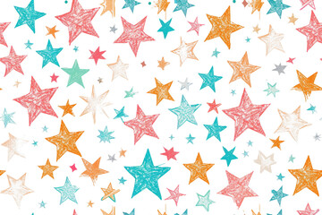 Pastel Star Seamless Pattern Design