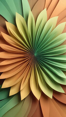Colorful art from Rosette shapes and green