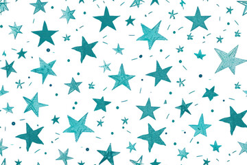 Pastel Star Pattern on Transparent Background