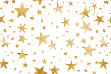 Pastel Star Pattern on Transparent Background