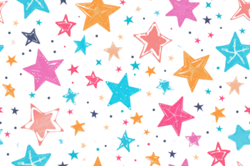 Pastel Star Seamless Pattern for Design