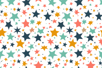 Pastel Star Pattern Seamless Background