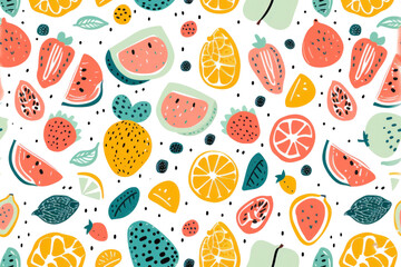 Colorful Summer Fruit Pattern