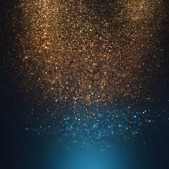 Fototapeta na wymiar Background of abstract glitter lights. Gold, blue and black. De focused