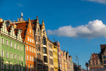 Obraz premium Cityscape panorama of the Old Town, Wroclaw, Poland