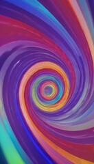 Obraz premium Prismatic spiral colorful and vibrant, holographic abstract background