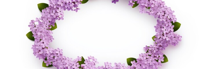 Lilac round circle isolated on white background
