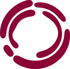 Round frame illustration. Abstract circle frame hand drawing design element