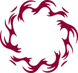 Round frame illustration. Abstract circle frame hand drawing design element