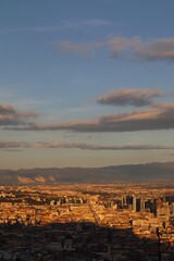 Fototapeta premium sunset in the city