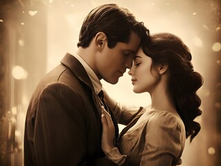 Vintage couple romantic in the night, Old vibes, Vintage style, Valentine's day