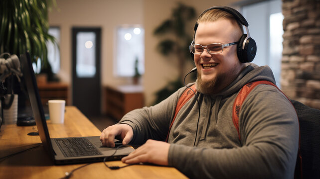 Inclusion, disability, woman man girl boy people working, wheelchair, inclusive employment, business happy cheerful cute smiling job, diversity, profession, support help cooperation.