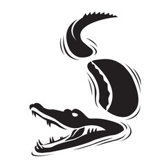 crocodile icon isolated on white background