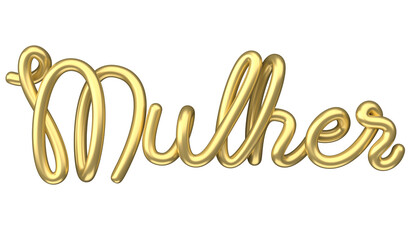 Dia da Mulher Selo 3D 8 de Março data comemorativa